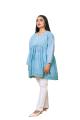Blue Breeze Chikankari Cotton Short Kurti